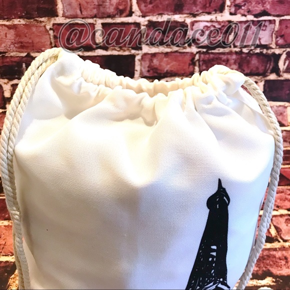 Black & White Eiffel Tower Backpack - Picture 5 of 7